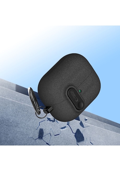 Samsung Galaxy Buds 3 Fe / Buds 3 Pro / Buds 3 İle Uyumlu Kılıf Kilitli Tpu Premium Matte Trip Case Koyu Gri