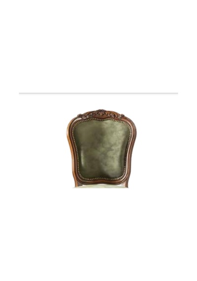 Bengimobilya Sandalye Zus006 Klasik Model Yeşil Baby Face Kumaş Parlak Ceviz O
