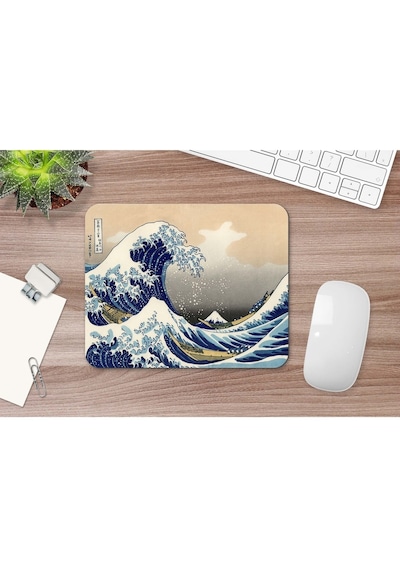 Hokusai The Great Wave Off Kanagawa 17 X 21 Cm Mouse Pad Mousepad