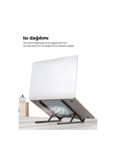 Bix Saiji X2 Taşıma Çantalı Alüminyum Notebook Laptop Standı Siyah