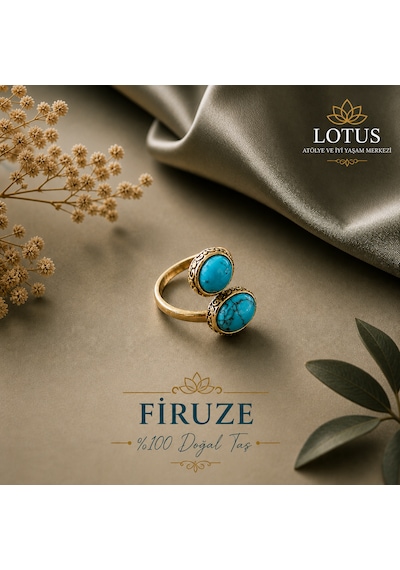 Premium Doğal Taşlı Bronz Yüzük Koleksiyonu Aventurin, Firuze & Lapis Lazuli Tasarım Yüzük Mavi