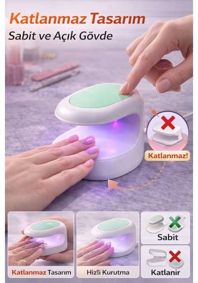 Mini Uv Led Nail Lamp Jel Oje Kurutucu Taşınabilir Tırnak Kurutma Cihazı 16w Model Mini Serisi Diğer