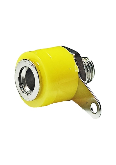 Elektronikport-4Mm Born Jak Dişi Soket Mini Boy Sarı Banana Jack Uyumlu