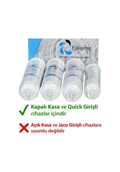 Fujisimo Kapalı Kasa Su Arıtma Cihazı 5'li Filtre Kiti