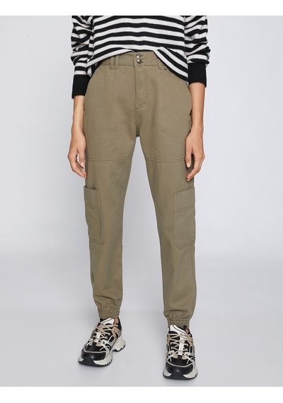 Koton Jogger Kot Pantolon Cep Detaylı Haki 3wal40041mw 3WAL40041MW847 Haki