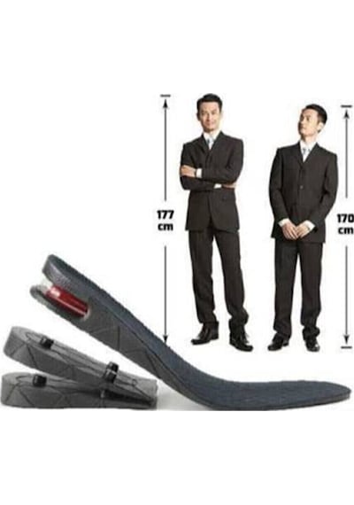 Mucit Home 7 Cm Tam Boy Uzatıcı Tabanlık Hava Yastıklı Boyuzatan Ayakkabı Tabanlığı Gizli Topuk Yükseltici