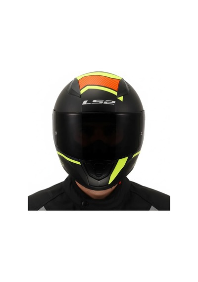 Ls2 Rapıd 2 Extra Mat Neon Sarı-navy Mavi Kask Siyah Vizör + Şeffaf Vizör Çok Renkli