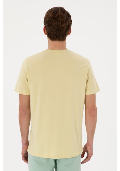 U.S. Polo Assn. Erkek Regular Fit Bisiklet Yaka Açık Haki Tişört 50306922-VR183