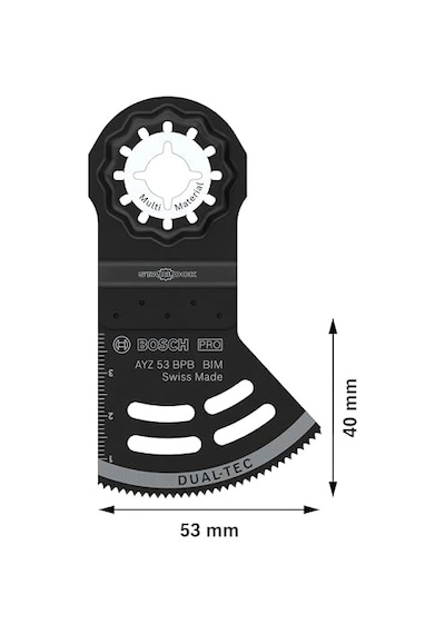 1x Pro Ayz 53 Bpb Dual-tec Bıçak Alçıpan Panel, Çivili Ahşap, Genişlik 53 Mm, Professional Aksesuar Çok Fonksiyonlu Makine