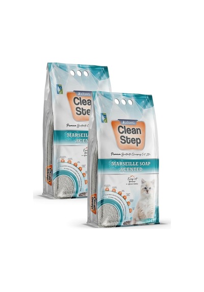 Clean Marsilya Sabun Kokulu İnce Topaklaşan Bentonit Kedi Kumu 2 x 10 L