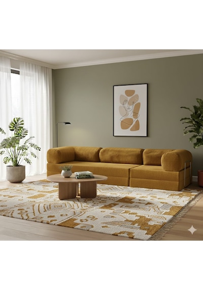 Herev 300x100 Sünger Köşe Koltuk Takımı / Yatak Olur Kanepe / Yıkanabilir Fitilli Kadife Kumaşlı Şark Köşe Hardal Sarı Herev 300x100 Sünger Köşe Koltuk Takımı / Yatak Olur Kanepe / Yıkanabilir Fitilli Kadife Kumaşlı Şark Köşe Hardal Sarı