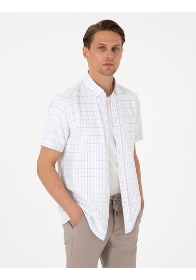 Pierre Cardin Erkek Beyaz Gömlek Kısa Kollu 50307066-vr013 Beyaz