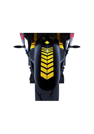 Sportif Tasarımlı Motosiklet Çamurluk Sticker, 2 Adet Floresan Renk Seçenekleri