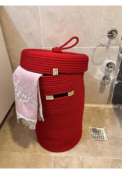Zengin Design Home Banyo Çamaşır Sepeti Zdh-012 Kırmızı