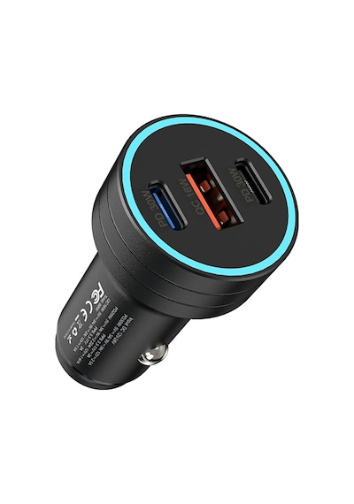 60w Pd Süper Hızlı Şarj Araç Içi Çakmaklık Şarj Aleti 2x Type-c 6