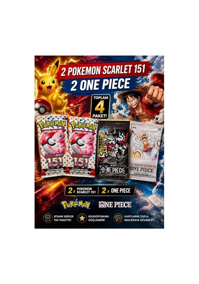 Cantex Tech Pokemon Scarlet 151 And One Piece Black- White Series 4 Pack