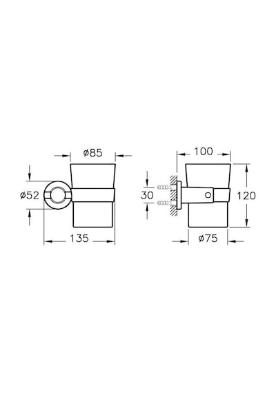 VitrA Ilia Diş Fırçalığı Krom  A44383 Krom