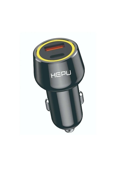 Hepu Hp-783 120w Hızlı Araç Şarjı Type-c & Usb Çıkışlı Metal Gövde Siyah
