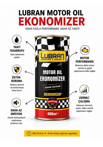 Lubran Ekonomizer Motor Koruyucu 400 Ml Yağ Katkısı