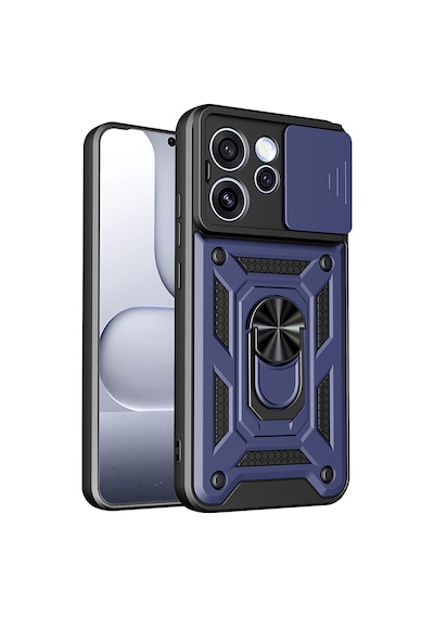 Adige Oppo Reno 15 Pro Kılıf Pars Standlı Yüzüklü Sürgülü Vega Lacivert