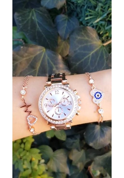 Aqua Di Polo Rose Gold Gümüş Çelik Zirkon Taşlı Apws014102 Kadın Kol Saati