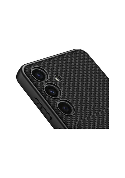 Galaxy Uyumlu S24 Plus Suni Deri Arka Yüzey Sürgülü Kamera Korumalı Kartlıklı Kıpta Silikon Kapak