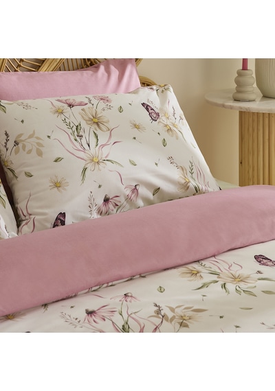 Sarah Anderson Butterflora Çift Kişilik Nevresim Takımı Somon SOMON
