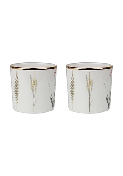 Porland Botanical Desen10 2'li Bardak 230 Cc Beyaz