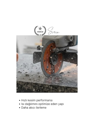 Elmastestere 115 Mm Turbo Elmas Kesim Diski Spiral Uyumlu Beton Seramik Mermer Taş Granit Fayans