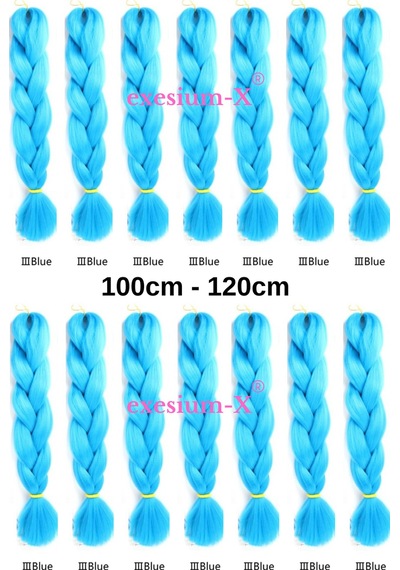 X-pression Afrika Örgüsü Ve Rasta Için Sentetik Saç 100gr-blue3 Turkuaz