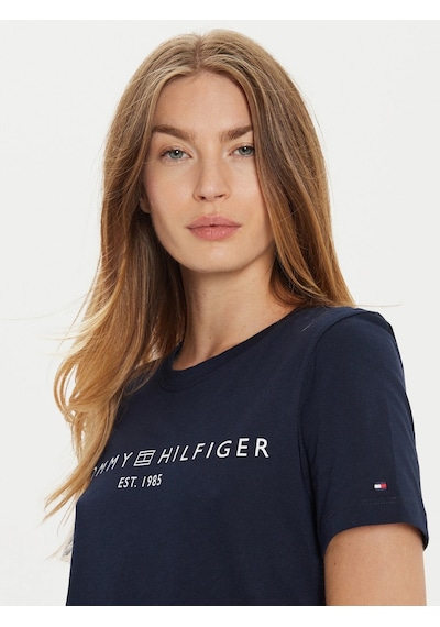 Tommy Hilfiger Tommy Hılfıger Kadın T-shırt Ww0ww40276-c1g Lacivert