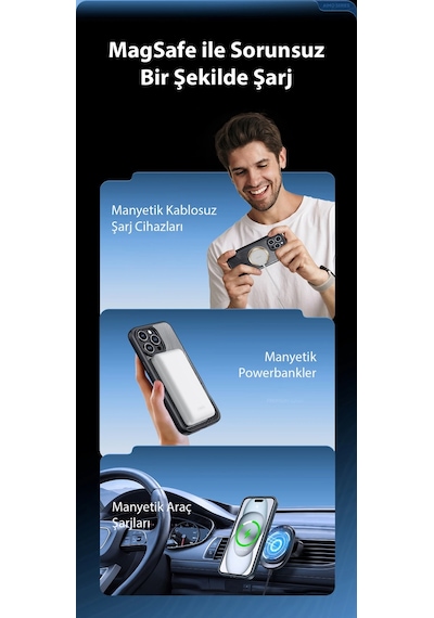 Dux Ducis Apple İphone Uyumlu 15 Pro Max Aimo Series Magsafe Premium Buzlu Sert Pc-tpu Kılıf- 5775
