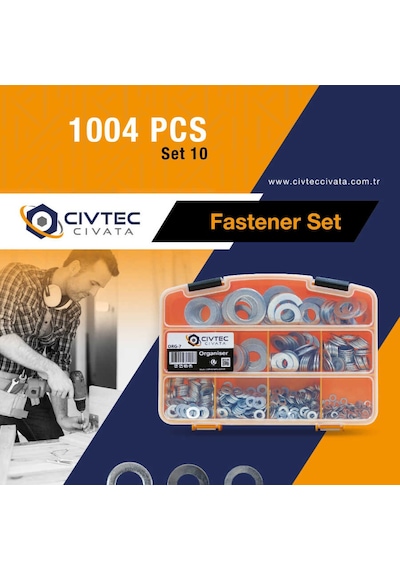 Civtec 1004 Parça 12 Çeşit Din 125 Pul Seti - Takım Çantası Tk-10