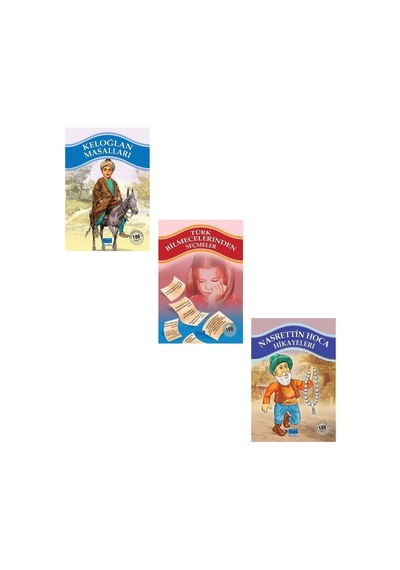 İlkokul Keloğlan Masalları + Nasrettin Hoca Hikayeleri + Türk Bilmecelerinden Seçmeler 3 Kitap Set