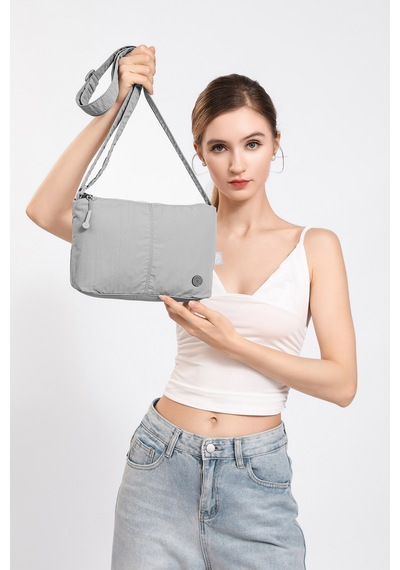 Smart Bags Siyah Ultra Hafif Kumaş Orta Boy Günlük Kadın Omuz Ve Çapraz Çanta