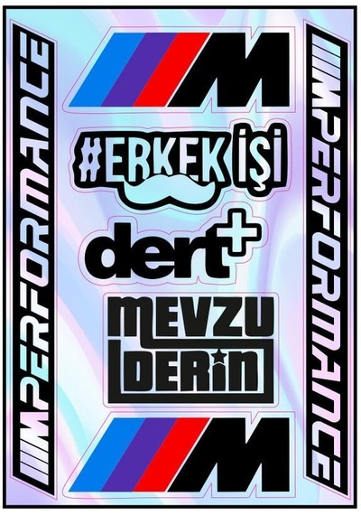 Motosiklet Hologram Çoklu Sticker 12