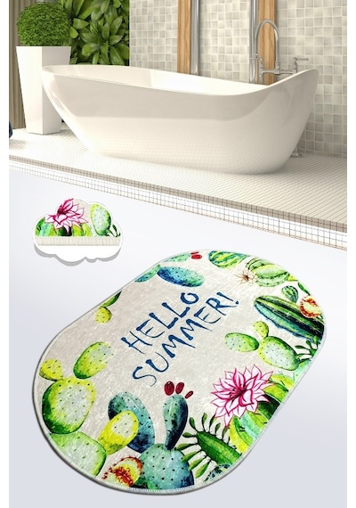 Hello Summer 70X120 Cm Banyo Halısı Paspas Yıkanabilir