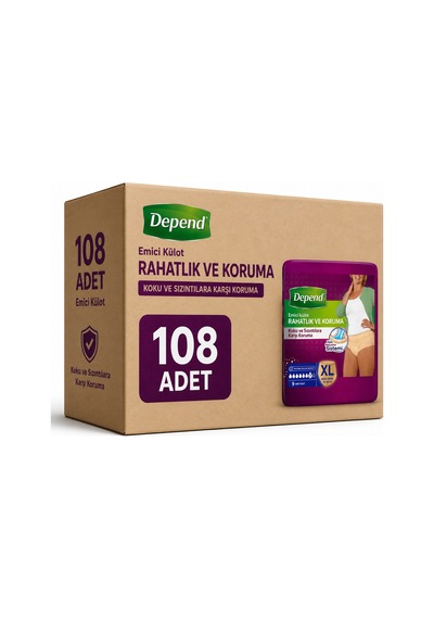 Depend Emici Külot Yetişkin Bezi Xl - Extra Large Kadın 108 Adet