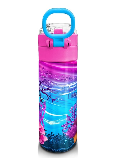 Coral High Kids Pembe Mor Kaplumbağa Desenli Pipetli Ve Direkt İçim Çelik Termos 500 Ml 31957 Pembe - Mor