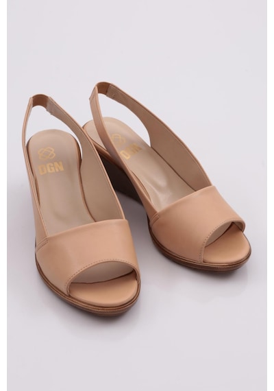 Dgn 7119 Kadin Dolgu Taban Sandalet 7119-2027-R12632 Ten Rengi