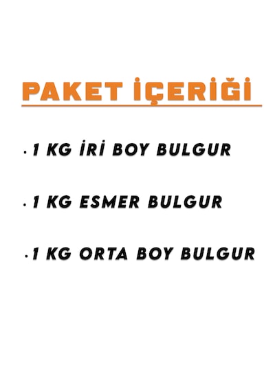 İpek Değirmen Çiğ Köftelik Pilavlık Bulgur Seti Taş Değirmen Bulgur Seti 3 x 1 KG