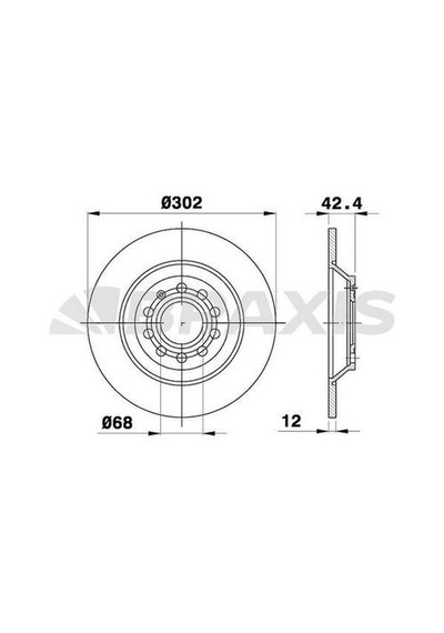 Braxis Ae0539 Arka Fren Disk Aynası A6 Allroad 4fh 2.7 Tdı Quattro 3.0 Tdı Quattro 07-10 4f0615601g