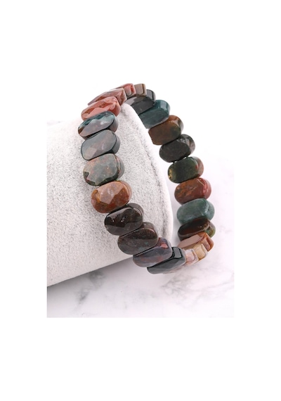 Hint Akik Doğal Taş Bileklik 9 x 14 mm Özel Kesim Çok Renkli