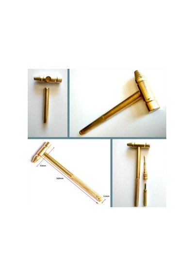 Omeniv Metal Pirinç 6 Fonksiyonlu Çekiç Tornavida Cam Kırıcı