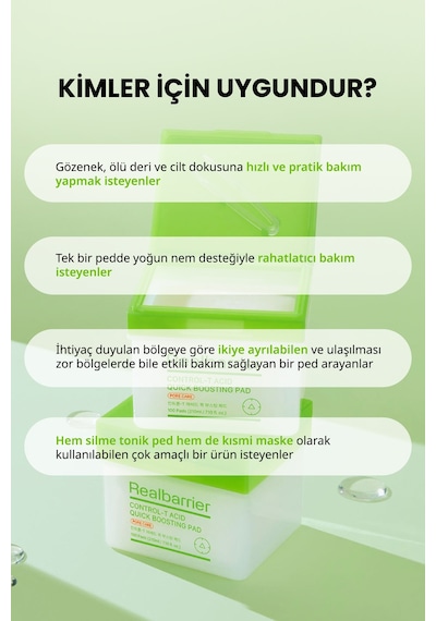 Fazla Sebum Dengeleyen Gözenek Bakım Pedi Realbarrıer Control-t Acid Quick Boosting Pad
