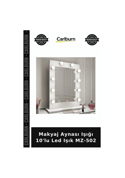 Makyaj Aynası Işığı 10'lu Led Işık Mz-502 Kulis Lambası Kapı Arkası Pratik Lamba