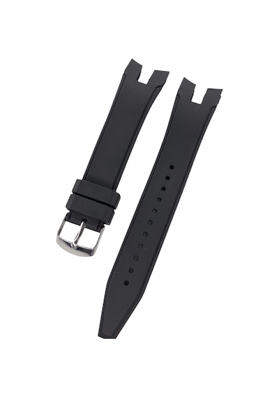 Seiko Sportura Snae87 Uyumlu Silikon Saat Kordonu Siyah