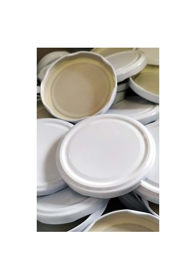 Konserve Kapağı Büyük Standart 82mm 50 Adet beyaz