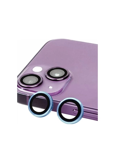 Newface Apple İphone 14 Raze Metal Kamera Lens - Mavi
