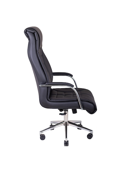 Brs Siyah Deri Makam Koltuğu Yönetici Koltuğu Ofis Koltuğu Büro Koltuğu Siyah
